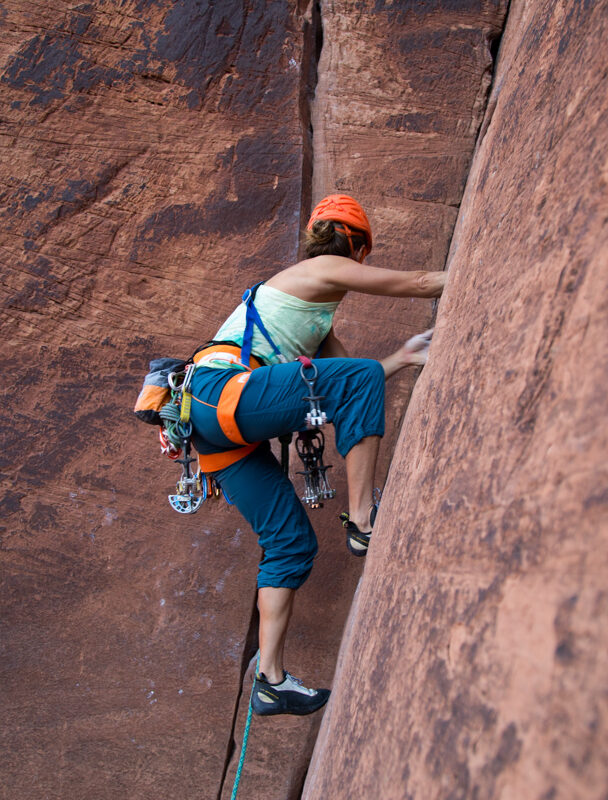 Guided rock climbing and yoga tour in Moab